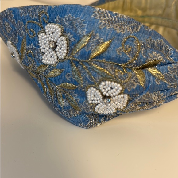 Blue and Gold Twisted Knot Hair Accessory - Picture 2 of 4